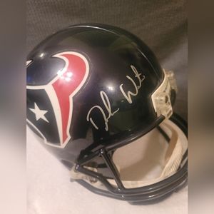 Authentic witnessed autographed Texans Football Helmet- DeShaun Watson